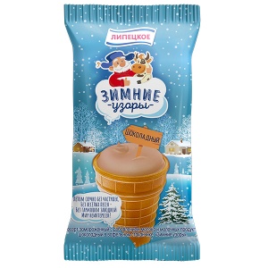 Десерт замороженный с добавлением молока и молочных продуктов шоколадный «ЗИМНИЕ УЗОРЫ»
